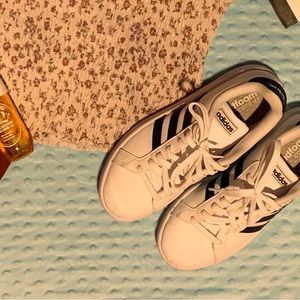 Cute Adidas, black and white shoes